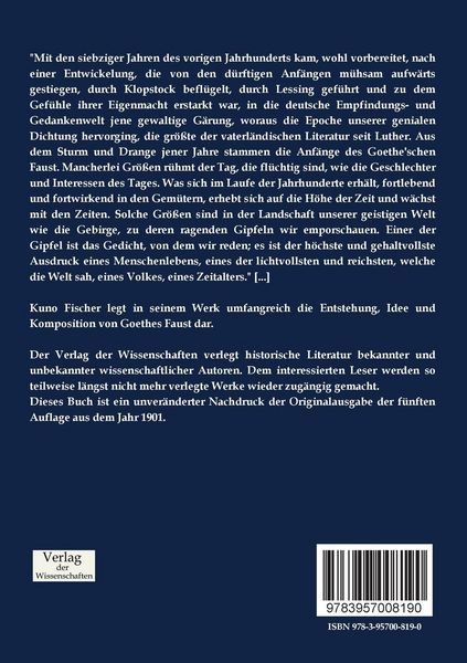 Produktbild: Entstehung und Idee des goetheschen Faust