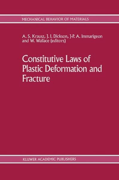 Produktbild: Constitutive Laws of Plastic Deformation and Fracture