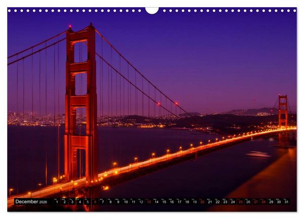 Produktbild: GOLDEN GATE BRIDGE Fascinating San Francisco (Wall Calendar 2026 DIN A3 landscape), CALVENDO 12 Month Wall Calendar
