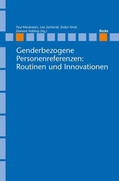 Produktbild: Genderbezogene Personenreferenzen: Routinen und Innovationen