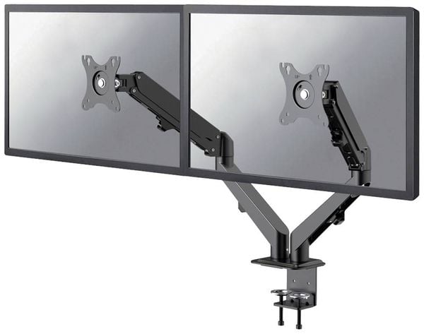 Neomounts DS70-700BL2 2fach Monitor-Tischhalterung 43,2 cm (17') - 68,6 cm (27') Schwarz Neigbar+Schwenkbar, Höhenverste