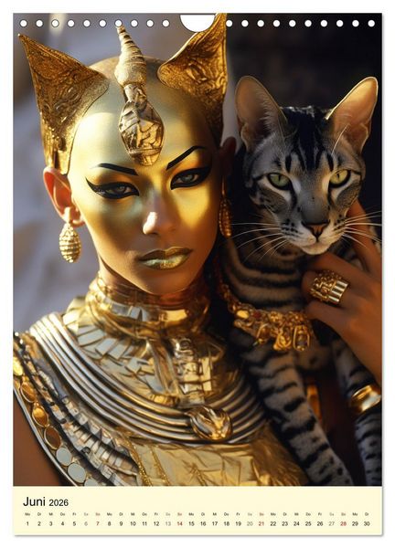 Produktbild: &Auml;gyptischer Katzenkult. Priesterinnen der G&ouml;ttin Bastet (Wandkalender 2026 DIN A4 hoch), CALVENDO Monatskalender