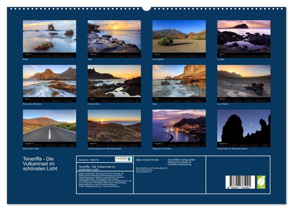 Produktbild: Teneriffa - Die Vulkaninsel im sch&ouml;nsten Licht (hochwertiger Premium Wandkalender 2026 DIN A2 quer), Kunstdruck in Hochglanz