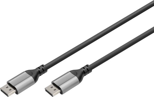 Digitus DB-340105-010-S DisplayPort Adapter [1x DisplayPort Stecker - 1x DisplayPort Stecker] Schwarz Geschirmt, Rund 1 