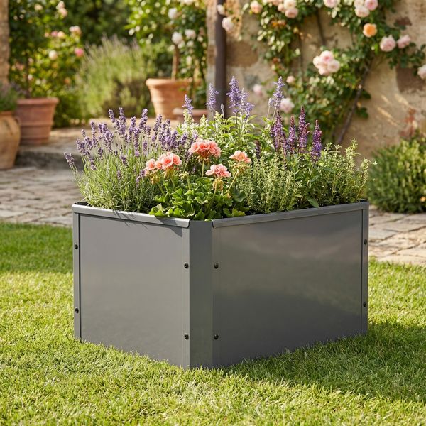 Produktbild: Metall Pflanzkasten Blumenkasten 50x40 Balora M