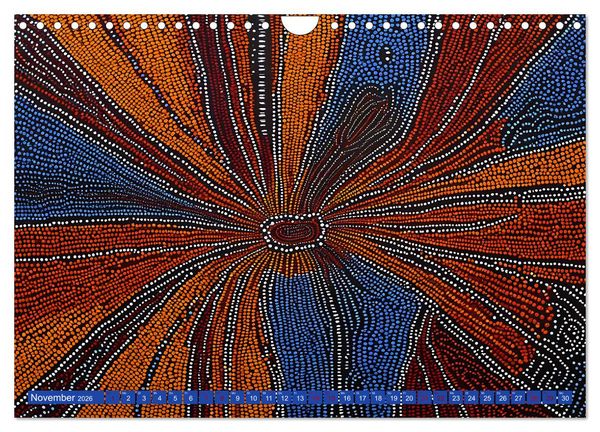 Produktbild: Traumzeit - KI-generierte Aborigine-Kunst aus dem Herzen Australiens (Wandkalender 2026 DIN A4 quer), CALVENDO Monatskalender