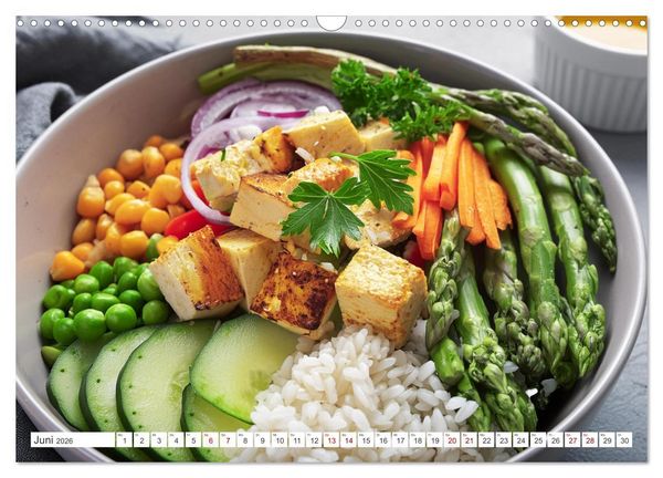 Produktbild: Vegane Bowls - Eine Sch&uuml;ssel voller Geschmack (Wandkalender 2026 DIN A3 quer), CALVENDO Monatskalender