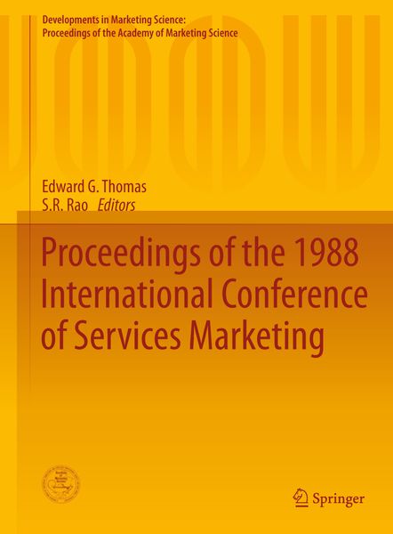 Produktbild: Proceedings of the 1988 International Conference of Services Marketing