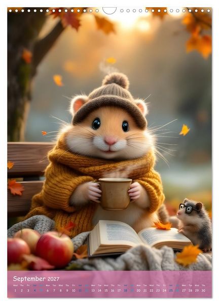 Produktbild: Cute Hamsters - For Kids - (Wall Calendar 2027 DIN A3 portrait), CALVENDO 12 Month Wall Calendar