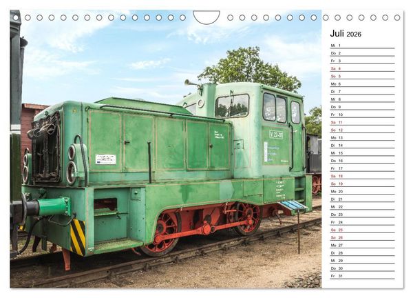Produktbild: Eisenbahn Museum Gramzow (Wandkalender 2026 DIN A4 quer), CALVENDO Monatskalender
