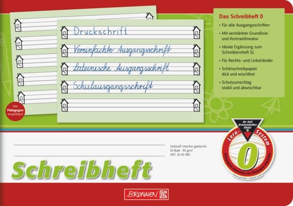 Produktbild: Schreibheft A5quer Lin0 16Bl