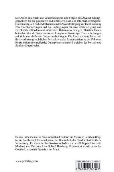 Produktbild: Pr&auml;ventive und repressive Datenverarbeitung unter besonderer Ber&uuml;cksichtigung des Zweckbindungsgedankens