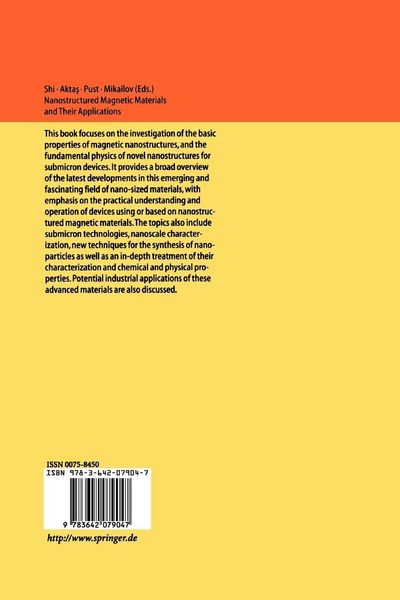 Produktbild: Nanostructured Magnetic Materials and Their Applications