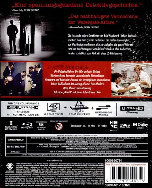 Produktbild: Die Unbestechlichen - Limitiertes Steelbook (4K-UHD + Blu-ray)