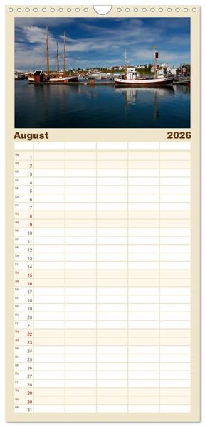 Produktbild: Familienplaner 2026 - Island - Land aus Feuer und Eis mit 5 Spalten (Wandkalender, 21 x 45 cm) CALVENDO