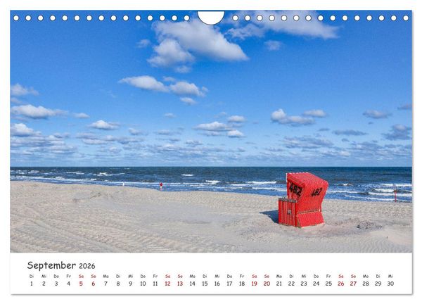 Produktbild: Sehnsuchtinsel Langeoog (Wandkalender 2026 DIN A4 quer), CALVENDO Monatskalender