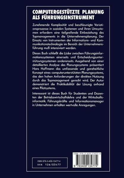 Produktbild: Computergest&uuml;tzte Planung als F&uuml;hrungsinstrument