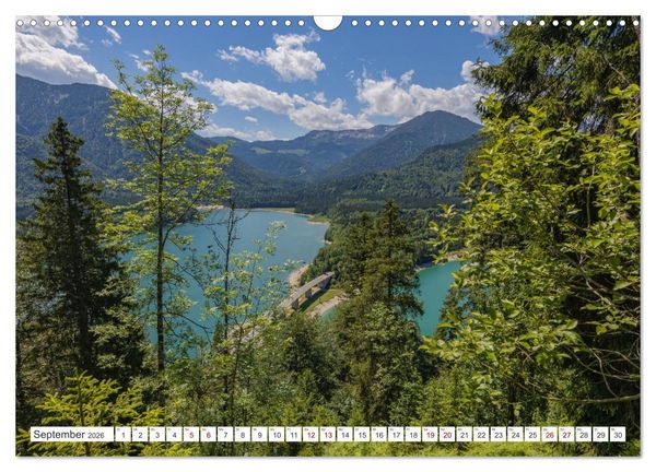 Produktbild: Bayern - Seen, Berge, Landschaft (Wandkalender 2026 DIN A3 quer), CALVENDO Monatskalender