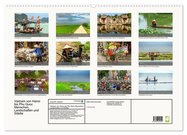 Produktbild: Vietnam von Hanoi bis Phu Quoc Menschen, Landschaften und St&auml;dte (Wandkalender 2026 DIN A2 quer), CALVENDO Monatskalender