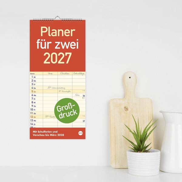 Produktbild: Gro&szlig;druck Planer f&uuml;r zwei 2027