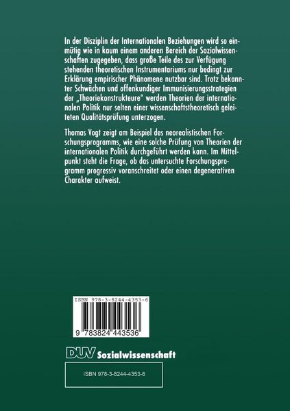 Produktbild: Der Neorealismus in der internationalen Politik