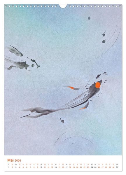 Produktbild: Jahreszeiten in Stil japanischer Malerei - Kunst (Wandkalender 2026 DIN A3 hoch), CALVENDO Monatskalender
