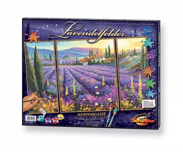Produktbild: Malen nach Zahlen - Lavendelfelder (Triptychon)