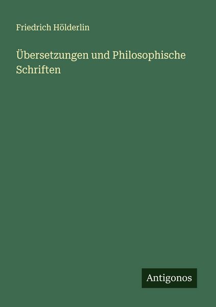 Produktbild: &Uuml;bersetzungen und Philosophische Schriften