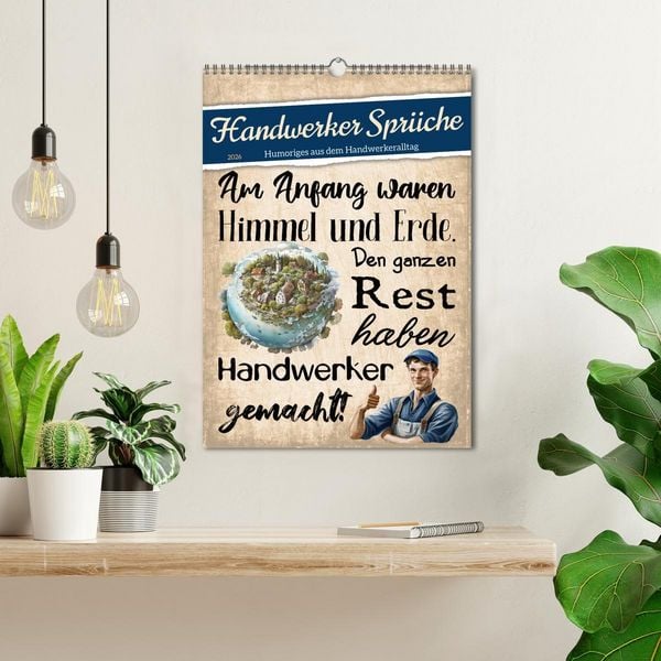 Produktbild: Handwerker Spr&uuml;che (Wandkalender 2026 DIN A3 hoch), CALVENDO Monatskalender