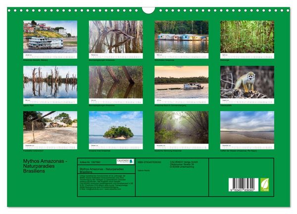 Produktbild: Mythos Amazonas - Naturparadies Brasiliens (Wandkalender 2026 DIN A3 quer), CALVENDO Monatskalender