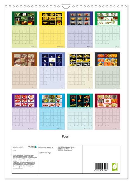 Produktbild: Food (Wandkalender 2026 DIN A3 hoch), CALVENDO Monatskalender