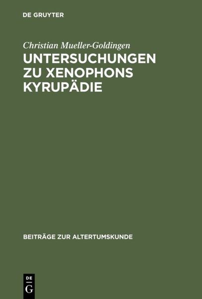 Produktbild: Untersuchungen zu Xenophons Kyrup&auml;die