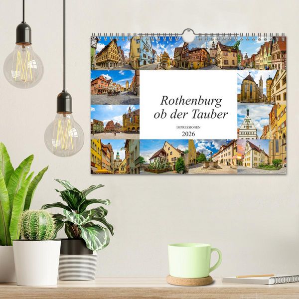 Produktbild: Rothenburg ob der Tauber Impressionen (Wandkalender 2026 DIN A4 quer), CALVENDO Monatskalender