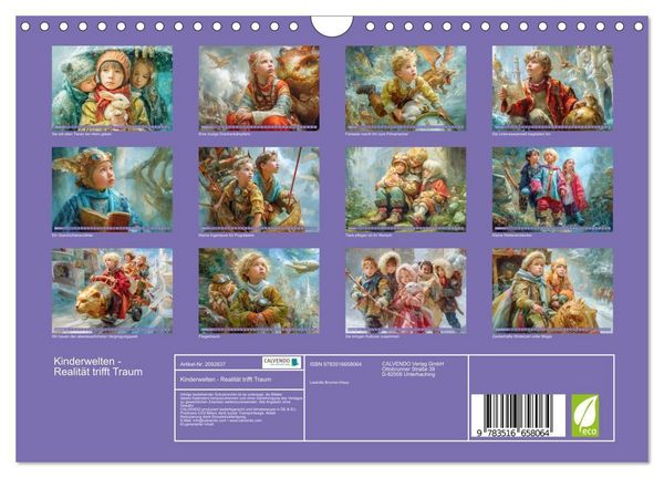 Produktbild: Kinderwelten - Realit&auml;t trifft Traum (Wandkalender 2026 DIN A4 quer), CALVENDO Monatskalender