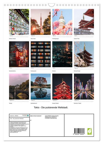 Produktbild: Tokio - Die pulsierende Weltstadt. (Wandkalender 2026 DIN A3 hoch), CALVENDO Monatskalender