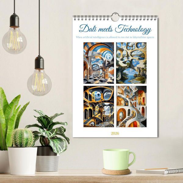 Produktbild: Dali meets Technology (Wall Calendar 2026 DIN A4 portrait), CALVENDO 12 Month Wall Calendar