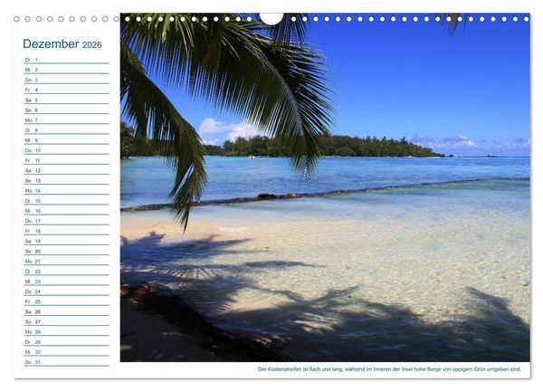 Produktbild: S&uuml;dsee-Insel Mo'orea (Wandkalender 2026 DIN A3 quer), CALVENDO Monatskalender