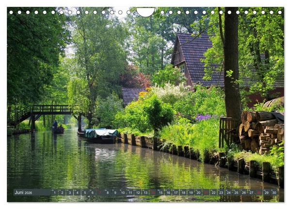 Produktbild: Spreewald - Malerische Kulturlandschaft in Brandenburg (Wandkalender 2026 DIN A4 quer), CALVENDO Monatskalender