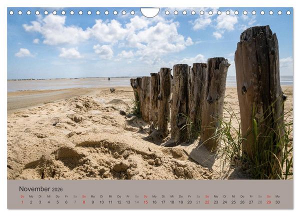 Produktbild: R&ouml;m&ouml; - Wasser, Wind und endloser Strand (Wandkalender 2026 DIN A4 quer), CALVENDO Monatskalender