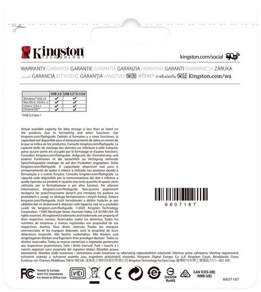 Produktbild: Kingston DataTraveler Kyson USB-Stick Retail 64GB Silber DTKN/64GB USB-A (USB 3.2 Gen 1)