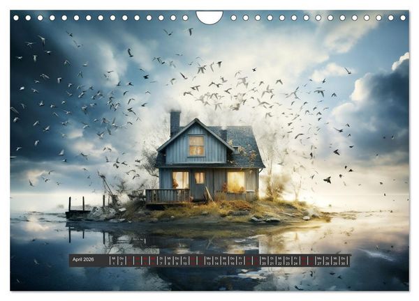 Produktbild: Unheimliche Behausungen (Wandkalender 2026 DIN A4 quer), CALVENDO Monatskalender