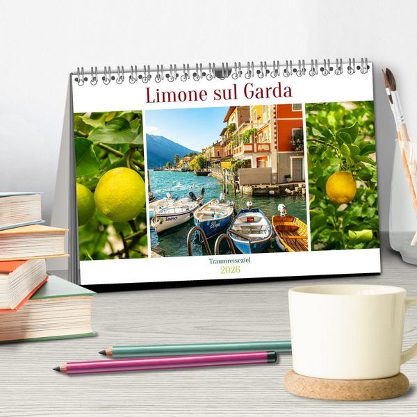 Produktbild: Limone sul Garda - Traumreiseziel (Tischkalender 2026 DIN A5 quer), CALVENDO Monatskalender