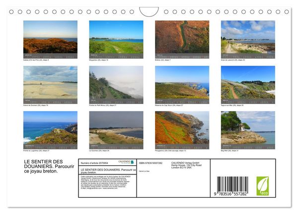 Produktbild: LE SENTIER DES DOUANIERS. Parcourir ce joyau breton. (Calendrier mural 2026 DIN A4 vertical), CALVENDO calendrier mensuel