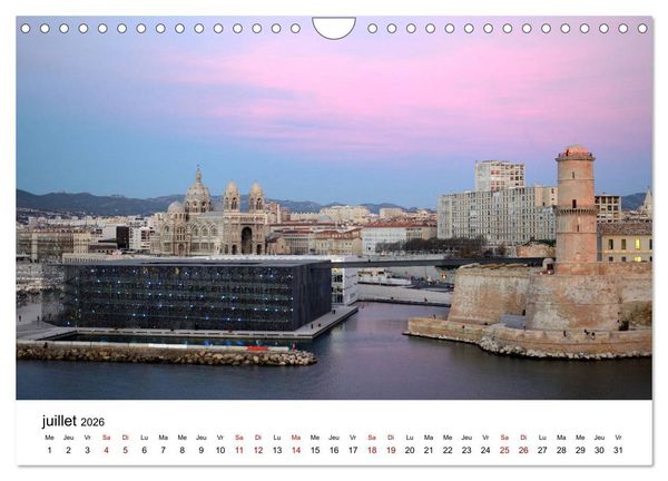 Produktbild: Marseille C&ocirc;te et Corniche (Calendrier mural 2026 DIN A4 vertical), CALVENDO calendrier mensuel