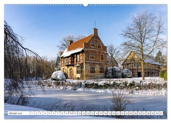 Produktbild: Wasserschl&ouml;sser im M&uuml;nsterland (Wandkalender 2026 DIN A2 quer), CALVENDO Monatskalender