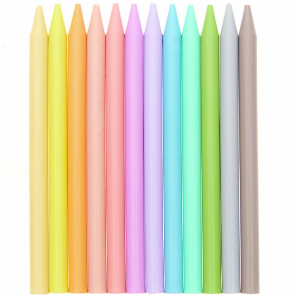 Produktbild: Wachsmalstifte Pastell, 12 St&uuml;ck, 115x7,6mm
