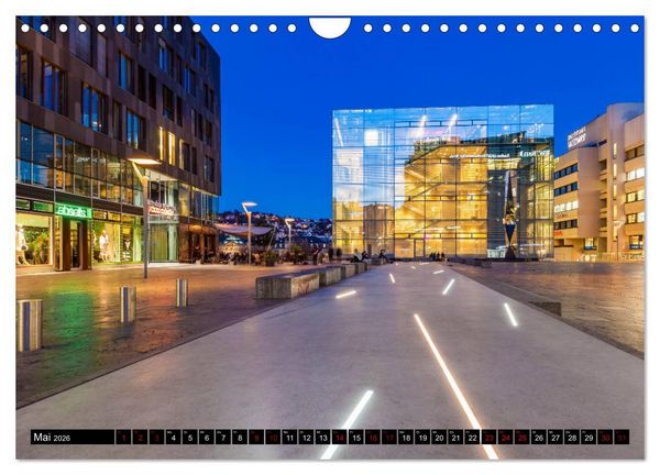 Produktbild: Ein Jahr STUTTGART (Wandkalender 2026 DIN A4 quer), CALVENDO Monatskalender