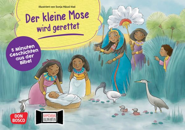 Produktbild: Der kleine Mose wird gerettet. Kamishibai Bildkartenset