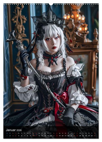 Produktbild: Anime-Girls - Japanische Kawaii-Sch&ouml;nheiten im Anime-Stil (Wandkalender 2026 DIN A2 hoch), CALVENDO Monatskalender