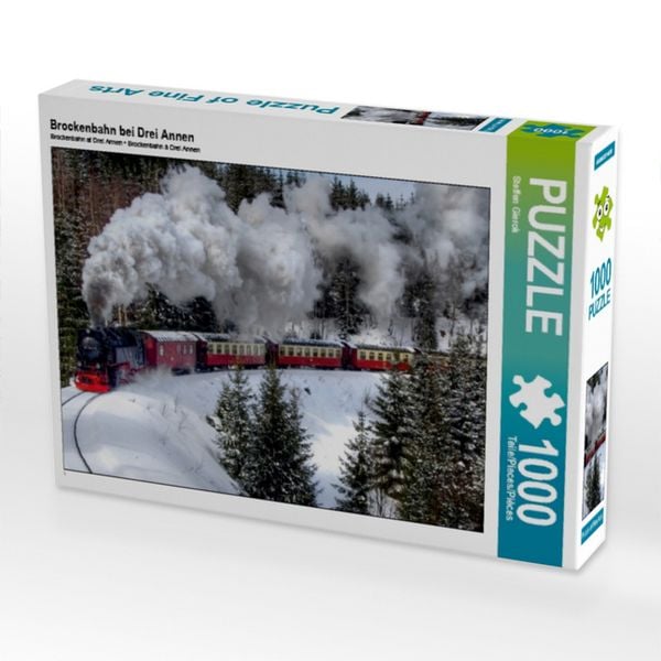 CALVENDO Puzzle Brockenbahn bei Drei Annen | 1000 Teile Lege-Größe 64x48cm Foto-Puzzle für glückliche Stunden
